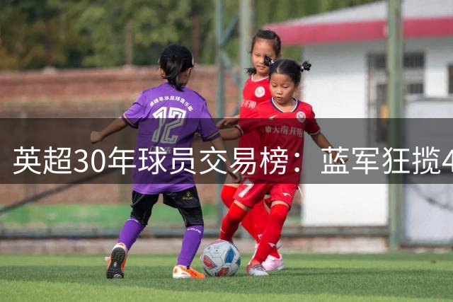 英超30年球员交易榜：蓝军狂揽423亿登顶，热刺红军分列二三